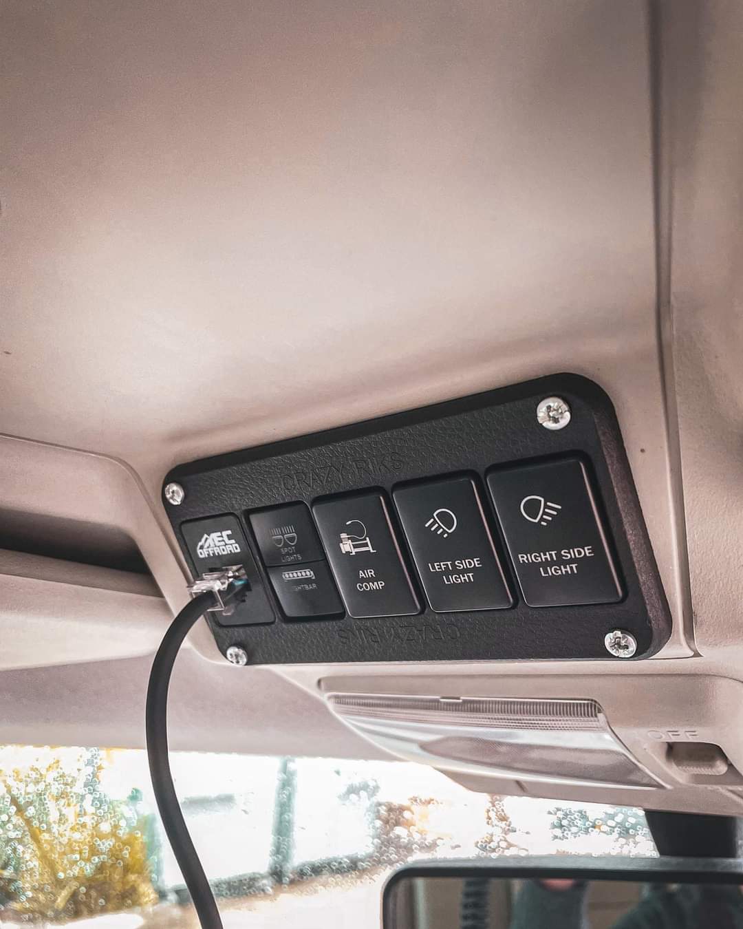 12v Control Panel Canopy 4x4 (Horizontal) - Suit Toyota Switches