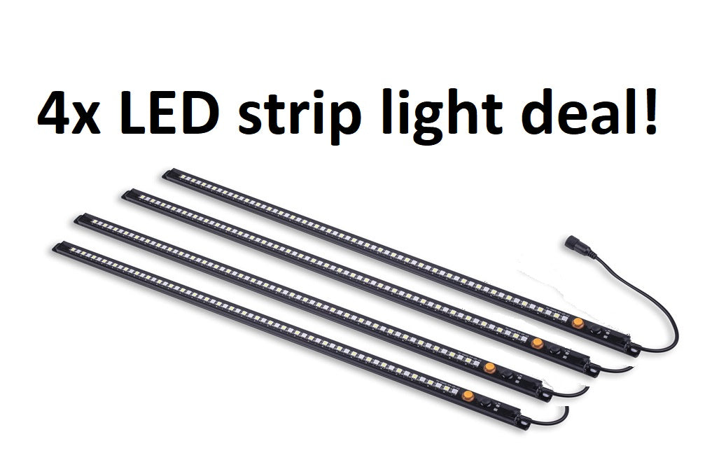 600mm White / Amber LED Strip Dimmable Canopy Light x4 deal
