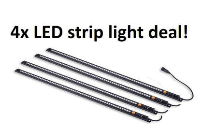 600mm White / Amber LED Strip Dimmable Canopy Light x4 deal