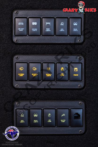 12v Control Panel Canopy 4x4 (Horizontal)  - Suit Toyota Switches