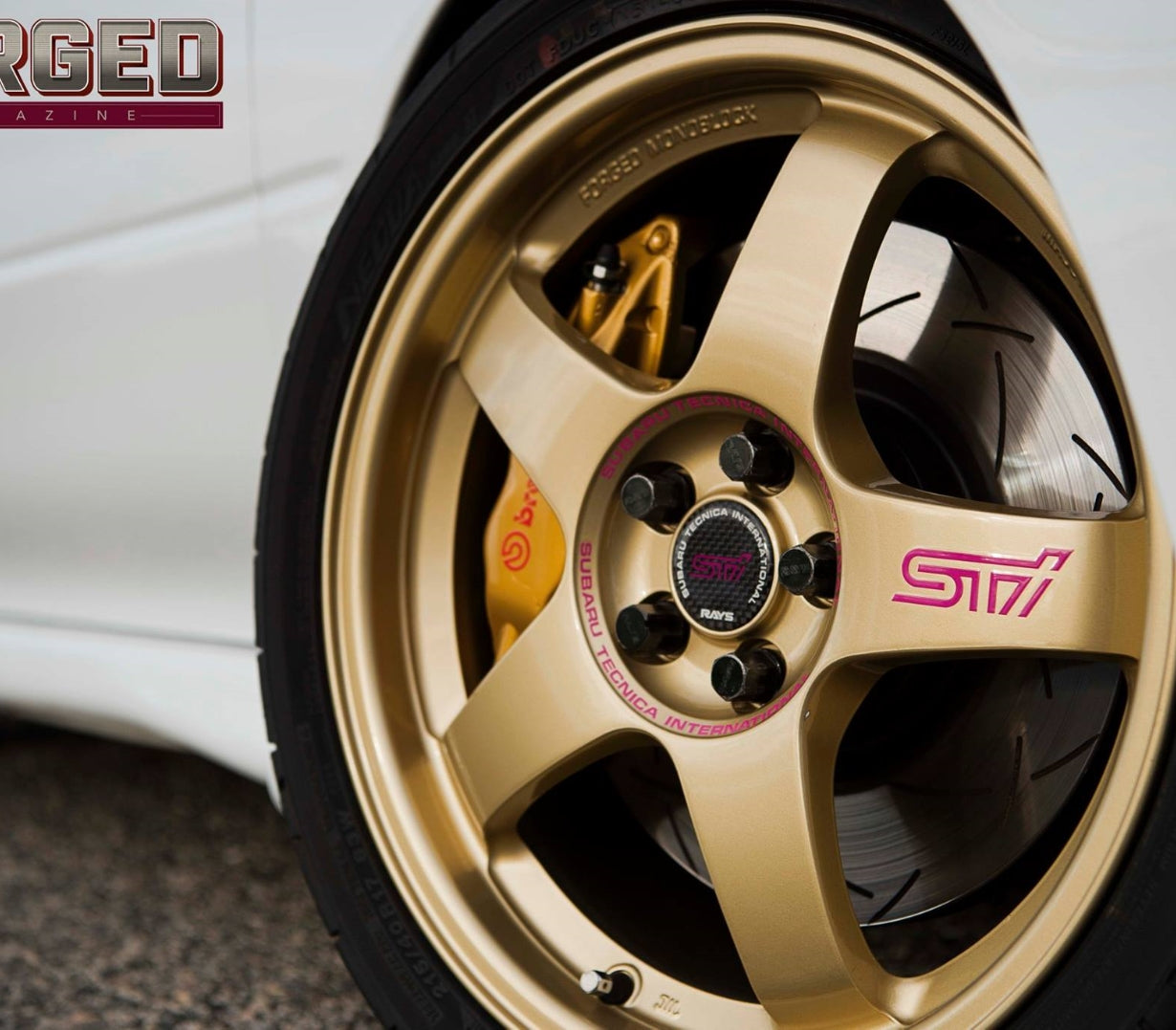 Subaru Rays STi wheel decals